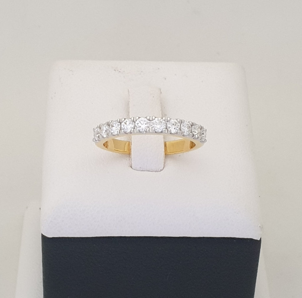 แหวนเพชรแถวครึ่งวง (Half Eternity Ring) ทอง 18K | RG00450 #438