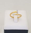 แหวนเพชรดีไซน์ตะปู (Nail Ring) ทอง 18K | RG00454