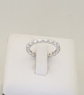 แหวนเพชรแถวรอบวง (Eternity Ring) ทองขาว 18K | RG00457 #437