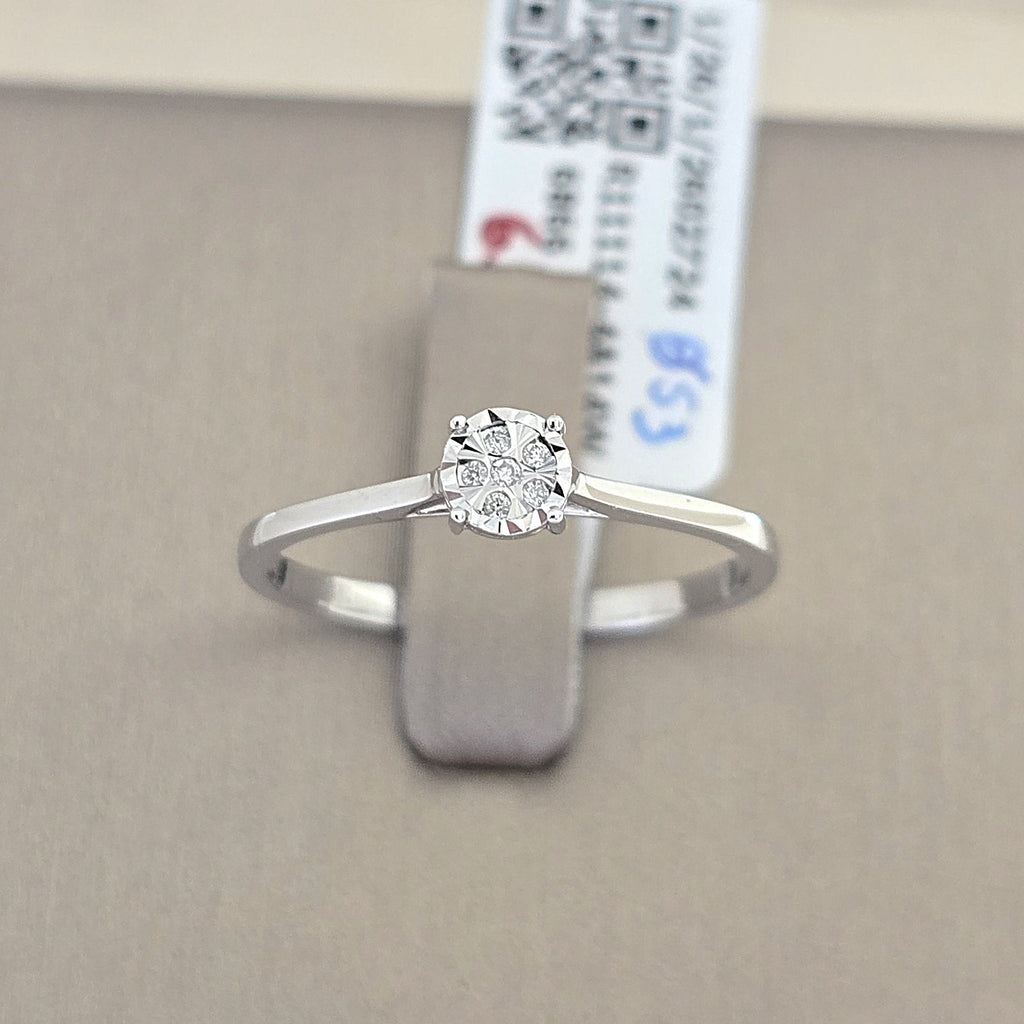 แหวนเพชร Classic Solitaire Illusion ทองขาว 14K | RG00647